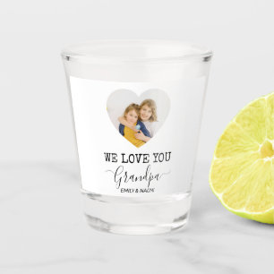 We Love You Grandpa Personalized Shot Glass
