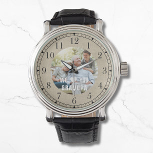 We Love You Grandpa Photo Father's Day Gift Watch