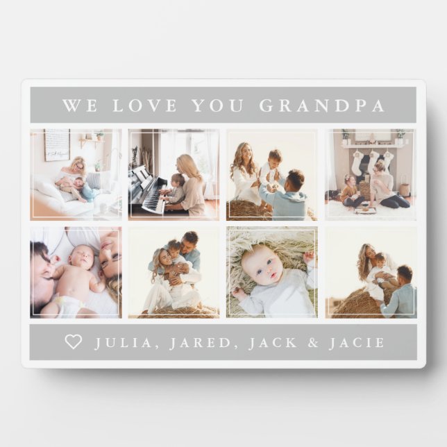 We Love You Grandpa Plaque (Front)