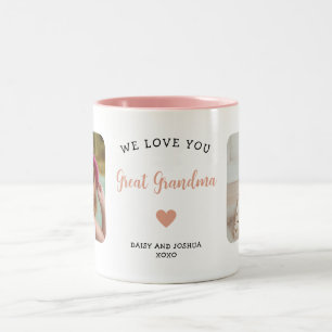 We Love You Great Grandma Photo Modern Keepsake Two-Tone Coffee Mug