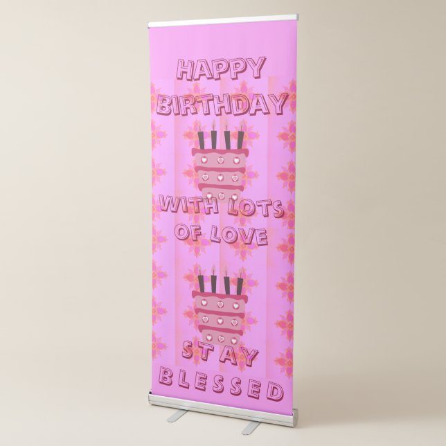 We Love You Have a Blessed Happy Birthday Retractable Banner (3/4)