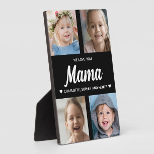 We Love You Mama Family Keepsake Photo Collage Plaque