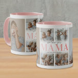 We Love You Mama Photo Collage Mug<br><div class="desc">A coffee mug for special mothers featuring a 6 photo collage template of the children,  the words "we love you mama" in a cute pink gradient font,  and the kids names.</div>