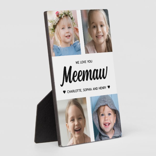 We Love You Meemaw Family Keepsake Photo Collage  Plaque (Side)