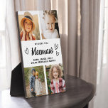 We Love You Meemaw Family Modern Photo Collage Plaque<br><div class="desc">The Meemaw We Love You Heart Modern Photo Collage Plaque is a touching and personalized gift that showcases your love for your grandmother. This beautifully designed plaque features a heart-shaped photo collage, allowing you to add your favorite family pictures in a modern and stylish layout. The heartfelt "We Love You,...</div>