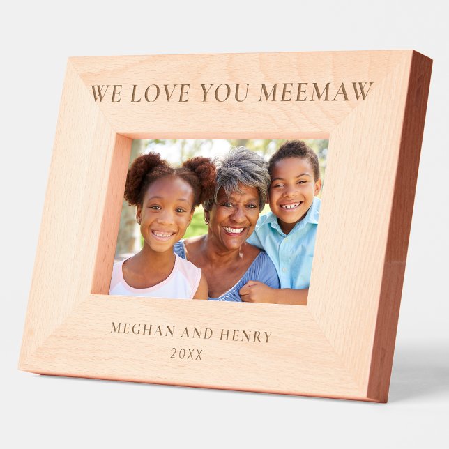 We Love You Meemaw Personalized Photo Frame Gift Engraved Frames (Creator Uploaded)