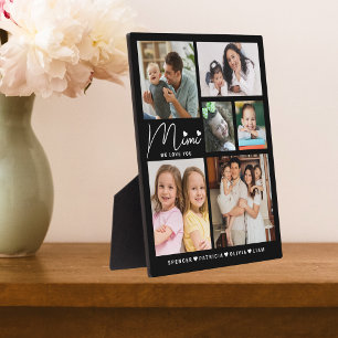 We Love You Mimi Grandkids Names 6 Photo Collage  Plaque