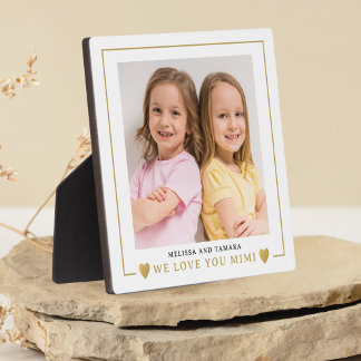 We Love You Mimi Grandkids Photo Personalized Plaque
