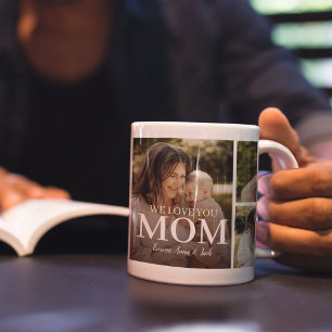 We Love You Mom 5 Photo Collage Coffee Mug