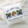 We Love You Mom Custom Mothers Day 3 Photo Collage Throw Pillow