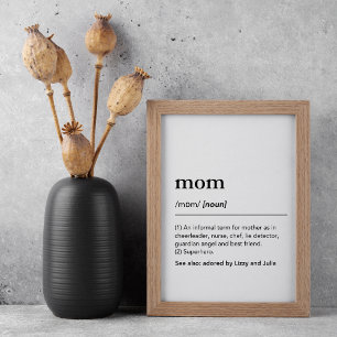 We Love You Mom Definition Poster Mothers Day Gift
