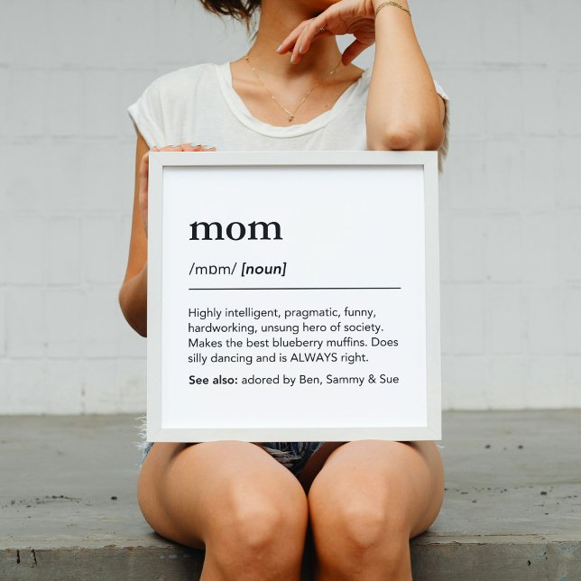 We Love You Mom Definition Poster Mothers Day Gift (Creator Uploaded)