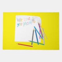 We Love You Mom Hand-Drawn Crayon Art
