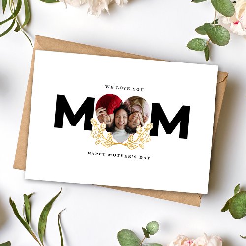 We Love You Mom Holiday Card
