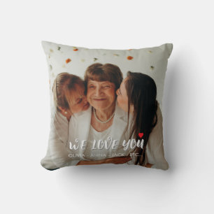 We Love You Mom – Personalized Gift Photo Throw Pillow