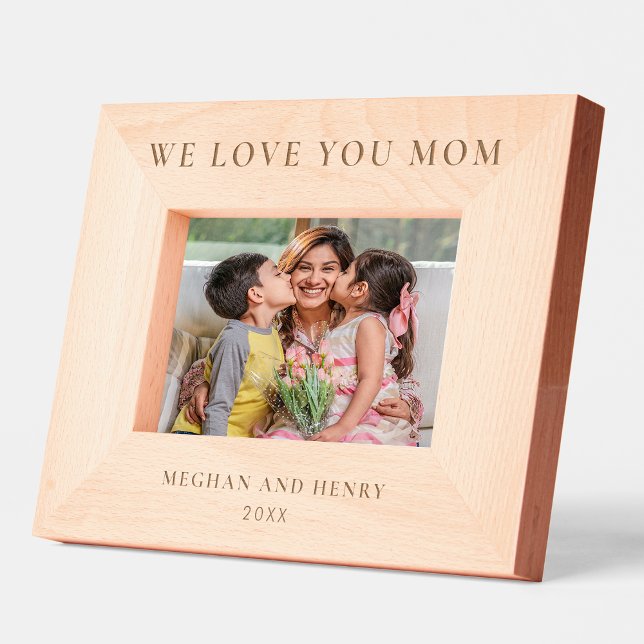 We Love You Mom Personalized Photo Frame Gift Engraved Frames (Creator Uploaded)