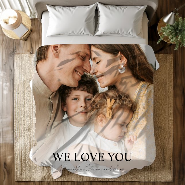 We Love You Mom Photo Blanket – Personalized Gift  (Creator Uploaded)