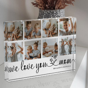 We Love You Mom Photo Block