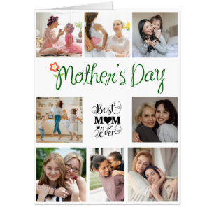 We Love You Mom Photo Collage Card