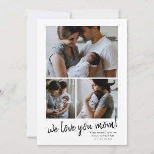 we love you mom photo Mother's Day card
