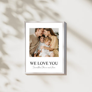 We Love You Mom Photo Poster – Personalized Family