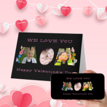We love you Mom photo Valentine's Day Card