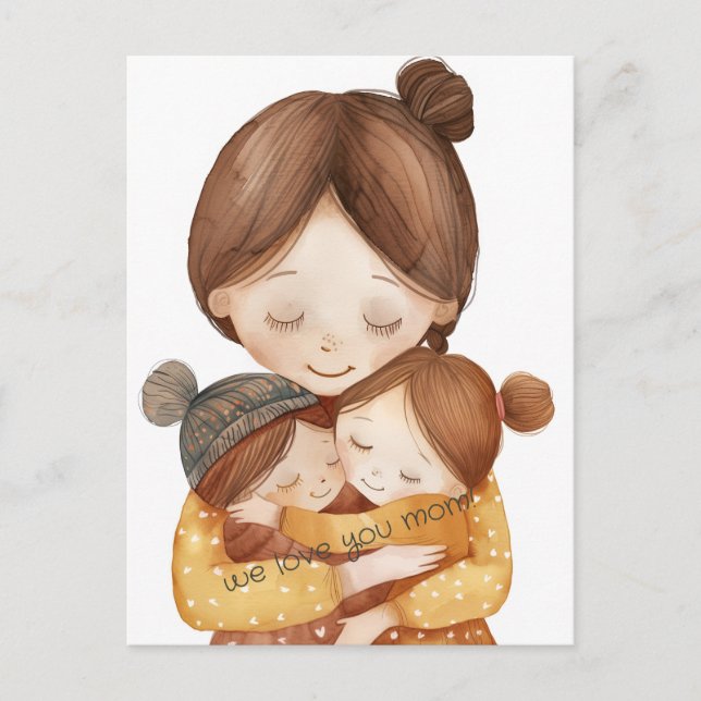 We Love You Mom Postcard (Front)