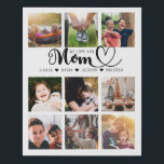 We Love You Mom Script Kids Names Photo Collage Faux Canvas Print<br><div class="desc">Customize this We Love You Mom Script Kids Names Photo Collage gift idea to celebrate one of your favorite people. This personalized gift makes a birthday gift or Christmas gift. Makes a great gift for mom, mother, momma. Family and friends will love this We Love You Mom Script Kids Names...</div>