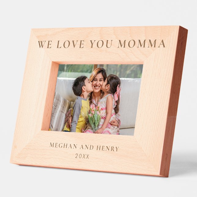 We Love You Momma Personalized Photo Frame Gift (Creator Uploaded)
