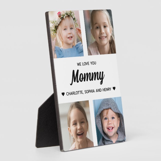 We Love You Mommy Family Keepsake Photo Collage  Plaque (Side)