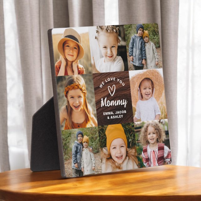 We Love You Mommy Family Wood Photo Collage Plaque (Creator Uploaded)