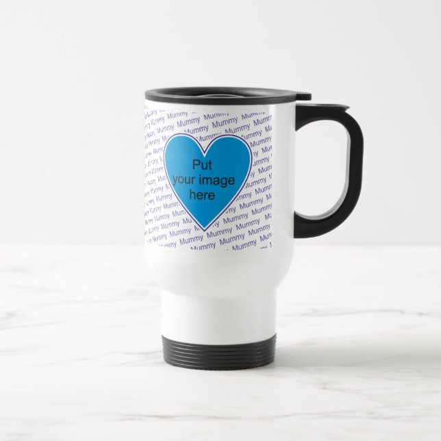 We love you Mommy - personalize with photo Travel Mug (Right)