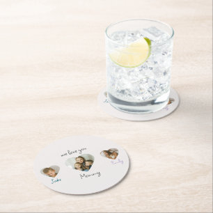 We Love You Mommy - Personalized Photos Coaster