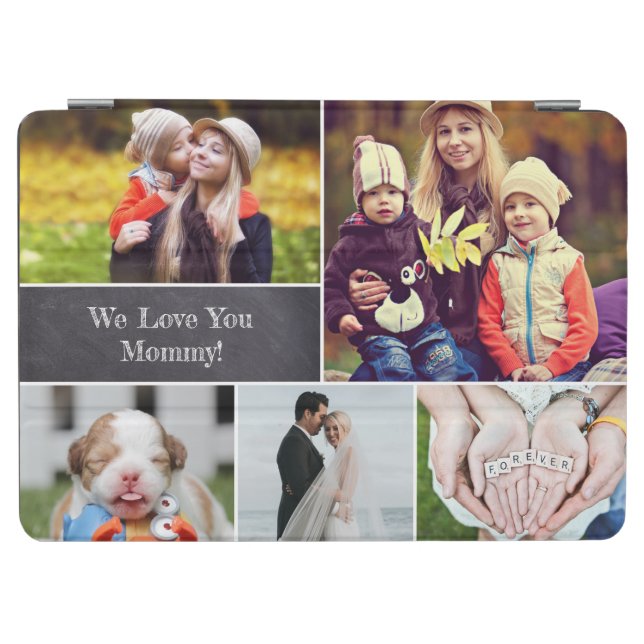 We love you Mommy Photo Collage chalkboard iPad Air Cover (Horizontal)