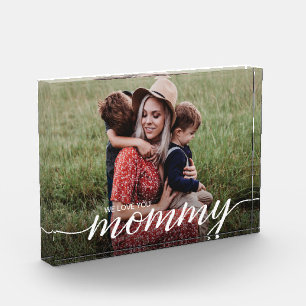 We love you mommy Script Custom photo template Block