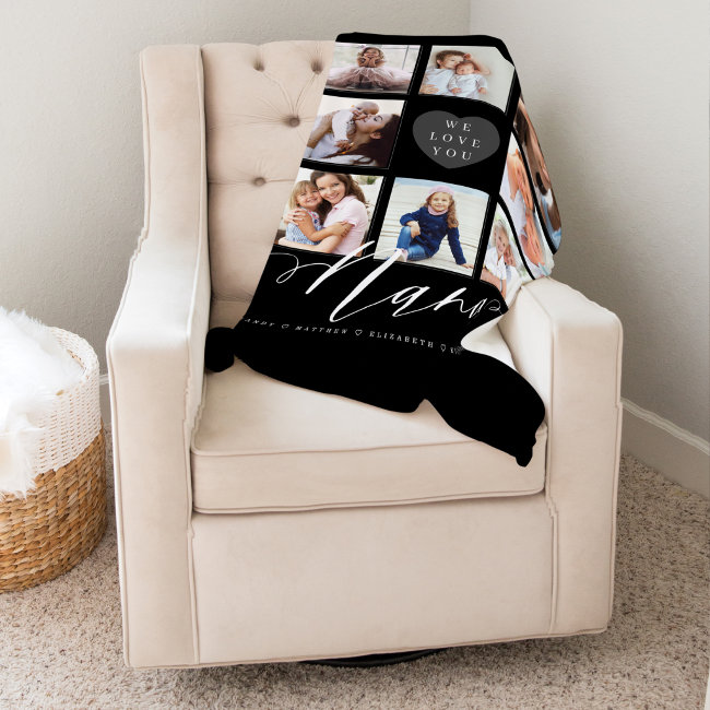 We Love You Nana | Grandchildren & Family Photos Fleece Blanket