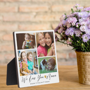 We Love You Nana   Grandkids 4 Photo Collage Plaque