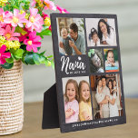 We Love You Nana Grandkids Names Chalkboard Photo  Plaque<br><div class="desc">Customized nana photo plaque with grandkids names and  grandchildren pictures .Makes a special, memorable and unique keepsake gift for holidays, birthday, grandparents day, mothers day and Christmas.</div>