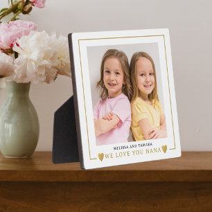 We Love You Nana Grandkids Photo Personalized Plaque