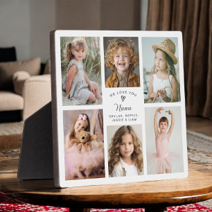 We Love You Nana Keepsake Photo Collage Plaque