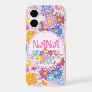 We Love You Nana Personalized wildflowers BOHO iPhone 17 Case
