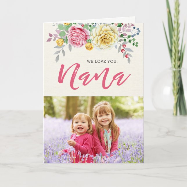We Love You, Nana | Photo Greeting Card (Front)
