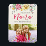 We Love You Nana | Photo Magnet<br><div class="desc">Give a gift she'll treasure with this modern styled photo magnet!  Makes a great gift for grandma for Mother's Day,  a birthday,  or any other special occasion! Simply replace the template photo with an image of your own and customize the text any way you'd like!</div>