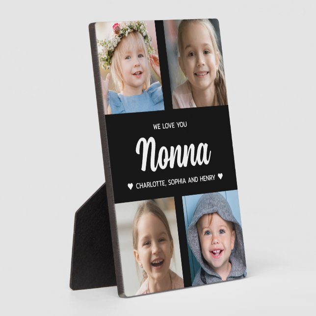 We Love You Nonna Family Keepsake Photo Collage  Plaque (Side)