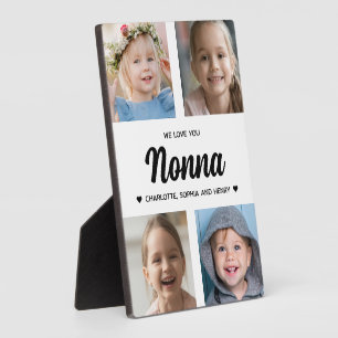 We Love You Nonna Family Keepsake Photo Collage Plaque