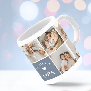 We Love You Opa Personalized Photo Coffee Mug