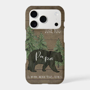 We Love You Papa Bear Forest Personalized iPhone 17 Pro Case