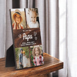 We Love You Papa Family Wood Photo Collage Plaque<br><div class="desc">The Papa We Love You Heart Modern Photo Collage Plaque is a touching and personalized gift that showcases your love for your grandfather. This beautifully designed plaque features a heart-shaped photo collage, allowing you to add your favorite family pictures in a modern and stylish layout. The heartfelt "We Love You,...</div>