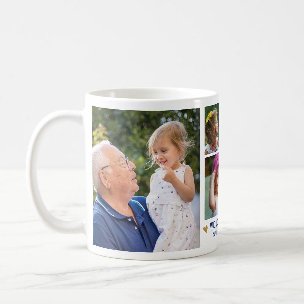 Discover We Love You Papa Grandkids Custom Photo Collage Coffee Mug