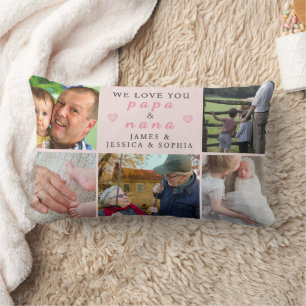 We Love You Papa & Nana – Custom Grandkids Pillow